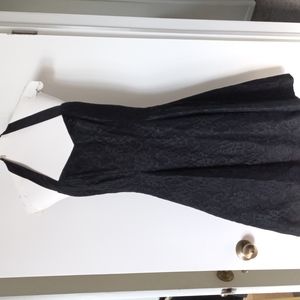 Black halter top party dress